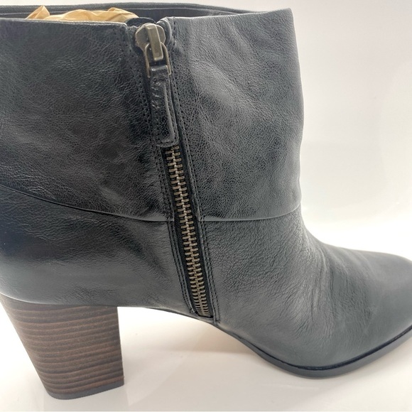 BLACK Cassidy Bootie Ankle Boot Block Heel - Picture 4 of 12